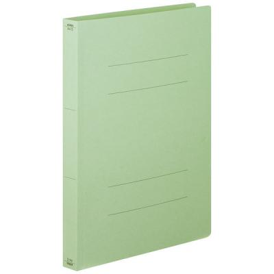 アスクル　フラットファイル　A4タテ　厚とじ　10冊　グリーン　緑  オリジナル