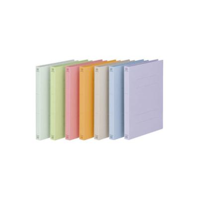 プラス　フラットファイル厚とじ　A4タテ　12冊　7色アソート　No.021NW　樹脂製とじ具