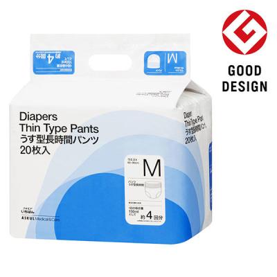 新パッケージのお届けアスクル×エルモア いちばん 大人用紙おむつうす型長時間パンツ M 1個（20枚入） オリジナル