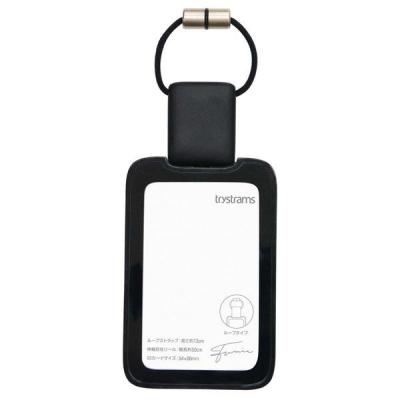 コクヨ trystrams（トライストラムス） リール付IDカードホルダー 名札 ループ縦型 ブラック 黒 THF-MG03D