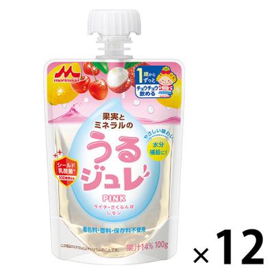 【1歳頃から】うるジュレ PINK 100g　12個 森永乳業　ベビーフード　離乳食　ゼリー飲料