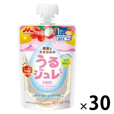 【1歳頃から】うるジュレ PINK 100g　30個 森永乳業　ベビーフード　離乳食　ゼリー飲料