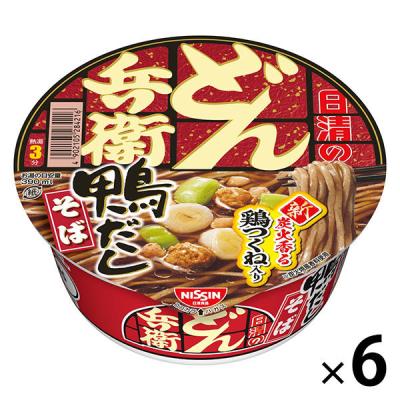 日清食品 日清のどん兵衛 鴨だしそば [炭火香る鶏つくね入り] カップ麺 カップそば（6個入り）