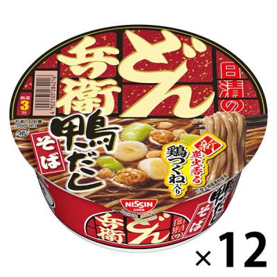 日清食品 日清のどん兵衛 鴨だしそば [炭火香る鶏つくね入り] カップ麺 カップそば（12個入り）