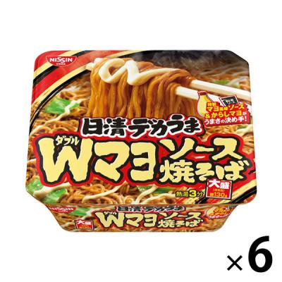 日清食品 日清デカうま Wマヨソース焼そば カップ麺大盛 カップ焼きそば 6個
