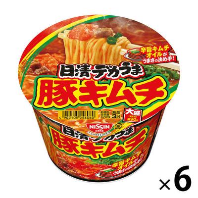 日清食品 日清デカうま 豚キムチ カップ麺大盛 カップラーメン 6食