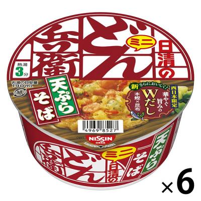 日清食品 日清のどん兵衛 天ぷらそばミニ 46g（西日本） カップ麺ミニ カップそば 6個