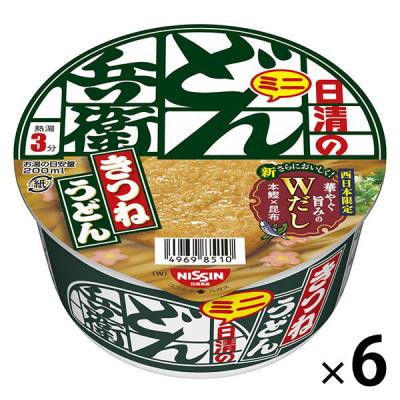 日清食品 日清のどん兵衛 きつねうどんミニ（西日本版） 24755 3 6個