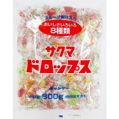 サクマドロップス　1袋（800g：約211粒入り）　サクマ製菓