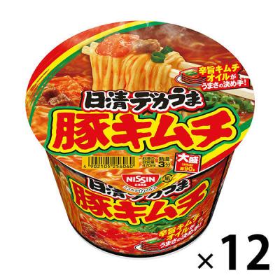 日清食品 日清デカうま 豚キムチ カップ麺大盛 カップラーメン 12食
