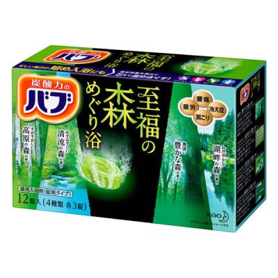 バブ 至福の森めぐり浴 1箱（12錠入） 入浴剤 透明タイプ 花王