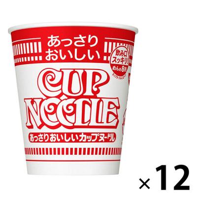 日清食品 あっさりおいしいカップヌードル 12個 カップ麺 カップラーメン 大容量まとめ買い 大量購入がお得