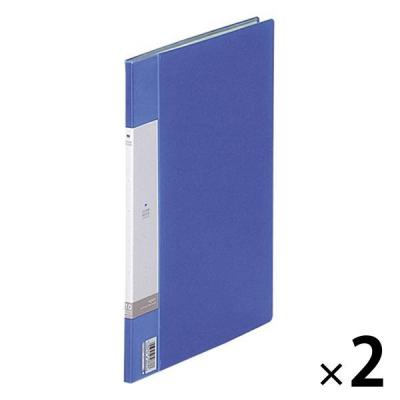 リヒトラブ(LIHIT LAB.) クリヤーブック A4タテ 10ポケット 青（ブルー） G3200-8 2冊