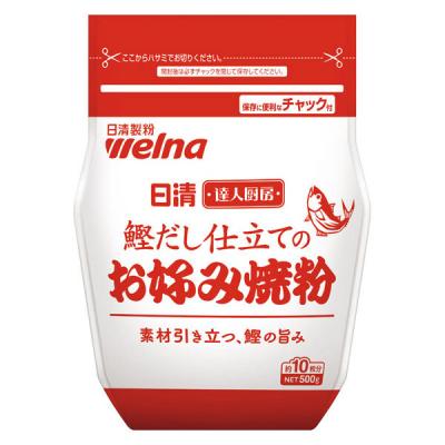 日清 達人厨房 鰹だし仕立ての お好み焼粉　1袋（500g）　業務用