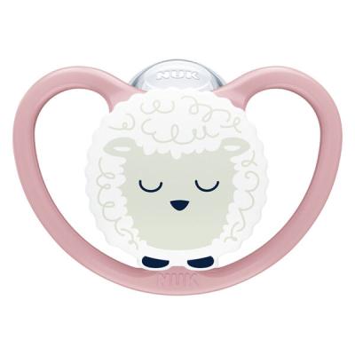 NUK おしゃぶりエアナイト（ケース付き） 6ー18カ月用 ひつじ 1セット（1個×3） ダッドウェイ