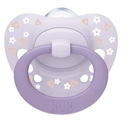 NUK おしゃぶりクラシック（ケース付き） 0ー6カ月用 ラベンダー 1セット（1個×3） ダッドウェイ