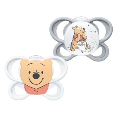 NUK おしゃぶりエア（ケース付き） 2個セット 0ー6カ月用 くまのプーさん 1個 ダッドウェイ