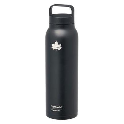 ThermoWall 真空断熱 キャリーボトル 750（ブラック 750ml） 81286061 LOGOS/ロゴス