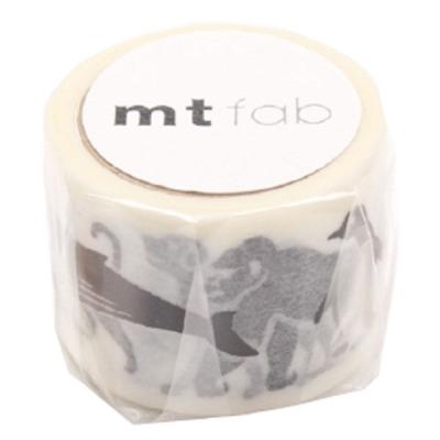 【アウトレット】【Goエシカル】訳あり カモ井加工紙 mt fab スクリーン 黒い動物 MTSC1P04 幅26ｍｍ×長さ3ｍ 1個