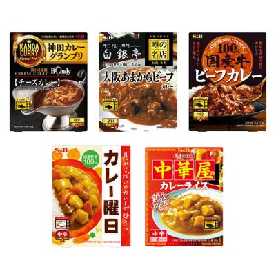 【セット品】エスビー食品 おすすめレトルト5種セット（神田カレー・噂の名店・カレー曜日・国産牛）