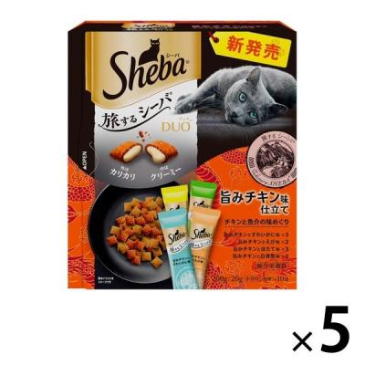 シーバ デュオ 旅するシーバ 旨みチキン味仕立て チキンと魚介の味めぐり 200g 5個 キャットフード 猫 ドライ