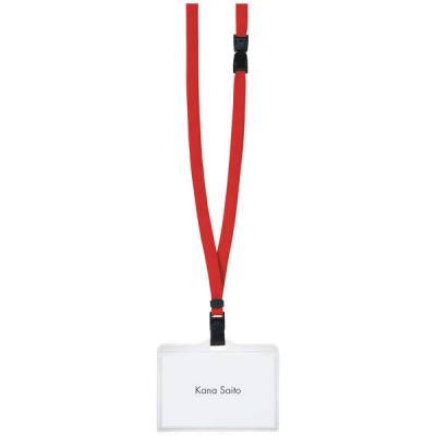 ストラップ付名札 チャックなし エコノミータイプ レッド 2袋（10組入×2） HEROES  オリジナル