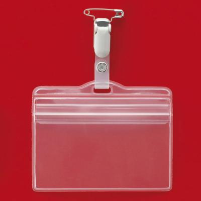 バンドクリップ＆安全ピン付名札 チャック式 大きめサイズ 2袋（5組入×2） HEROES  オリジナル