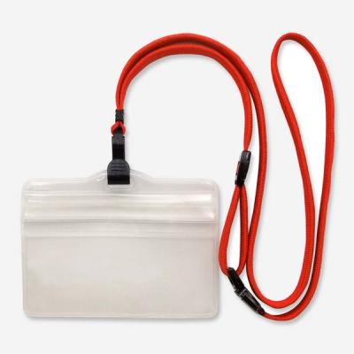 ストラップ付名札 チャック式 レッド 2袋（5組入×2） HEROES  オリジナル