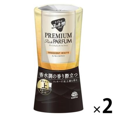 トイレのスッキーリ 置き型 プレミアムリッチパルファム イノセントホワイト 400ml 2個 消臭剤 芳香剤 アース製薬