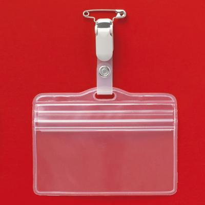 バンドクリップ＆安全ピン付名札 チャック式 5組 HEROES  オリジナル