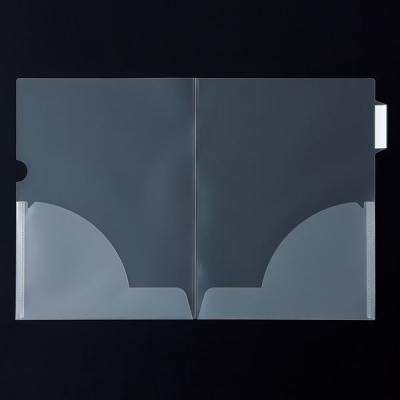 アスクル クリアーホルダー A4 1袋(10冊) 2つ折 サイドインデックス付 ファイル  オリジナル