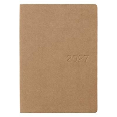 無印良品 スエード調月曜始まりマンスリー ウィークリースケジュール帳　２０２６年１２月 Ａ５　ベージュ  良品計画