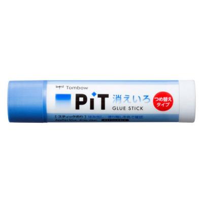 【アウトレット】【Goエシカル】訳あり トンボ鉛筆 スティックのり つめ替え消えいろピット 本体 バラ シュリンクなし PTーNCRASO 1個