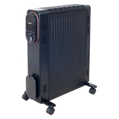 YAMAZEN オイルレスヒーター 1200W 3段階切替 入/切 24時間タイマー ブラック DOL-JJ121(B) 1台