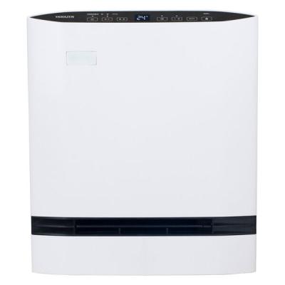 YAMAZEN 大風量セラミックヒーター パネル型 温度/人感センサー 切タイマー 1200W DSF-SU121(W) 1台