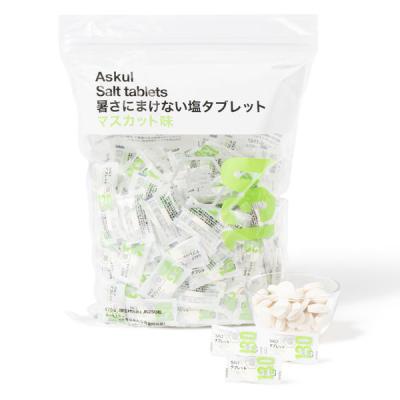 暑さ対策 塩分補給 塩分対策  暑さに負けない塩タブレット マスカット味 675g　約250粒入 1袋 オリジナル