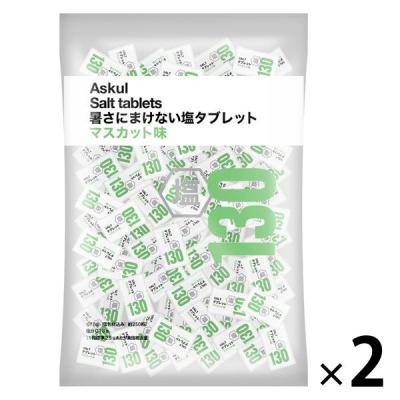 暑さ対策 塩分補給 塩分対策  暑さに負けない塩タブレット マスカット味 675g　約250粒入 1セット(1袋×2) オリジナル