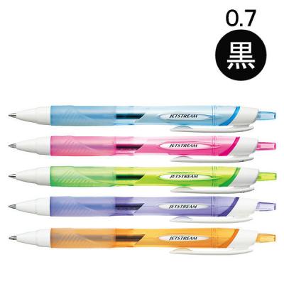 ジェットストリーム　油性ボールペン　0.7mm　アスクル限定カラー軸アソート　黒インク　10本　SXN-150-07　三菱鉛筆uni  オリジナル