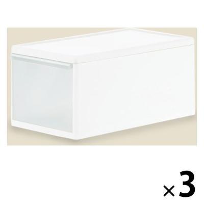 Like-it（ライクイット） 【幅255mm】吉川国工業所 ユニコム 収納ケース 255引き出しM 白 UC-02 1セット（3個：1個×3）