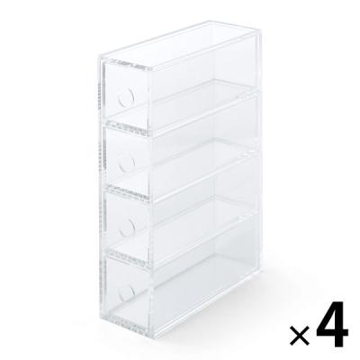 【4点】無印良品　アクリル 4段 小物収納ケース LOHACO - アクリル収納（無印良品） 通販