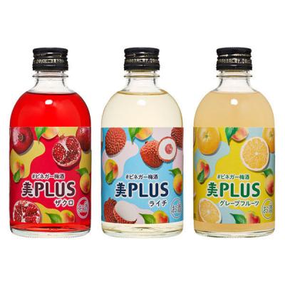 （在庫処分）美PLUS #ビネガー梅酒 300ml 1箱（3本入） 中田食品 ザクロ ライチ グレープフルーツ