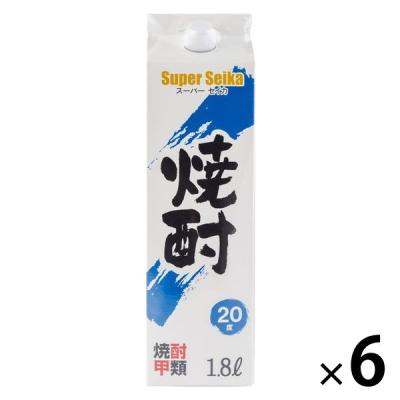 甲類焼酎　スーパーセイカ 20度　1.8L 1800ml パック　1箱（6本入）  東亜酒造