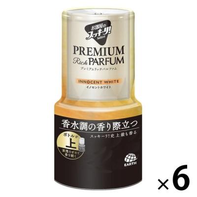 お部屋のスッキーリ 置き型 プレミアムリッチパルファム イノセントホワイト 400ml 6個 消臭剤 芳香剤 アース製薬