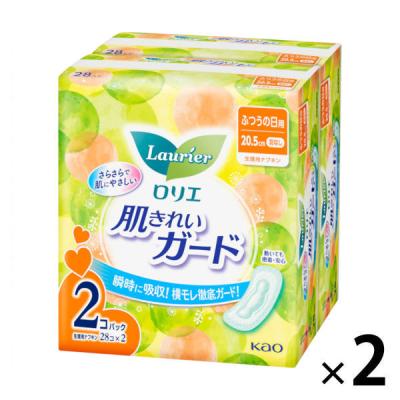 LOHACO - ナプキン 昼用 羽なし 20.5cm ロリエ 肌きれいガード 2セット