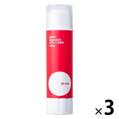 アスクル オリジナルスティックのり 約40g 3個  オリジナル