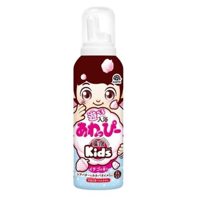 入浴剤 温泡キッズ ONPO Kids 遊べる入浴 あわっぴー イチゴの香り 160mL 1本 ふんわりピンク色の泡 アース製薬