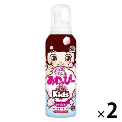 入浴剤 温泡キッズ ONPO Kids 遊べる入浴 あわっぴー イチゴの香り 160mL 1セット（2本）ふんわりピンク色の泡 アース製薬