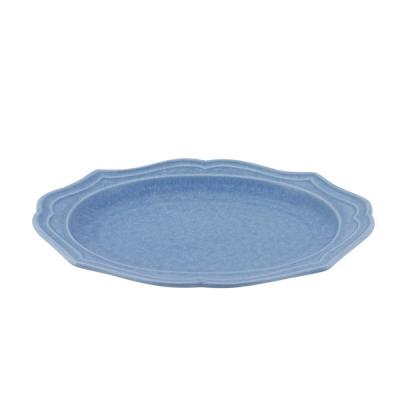 【アウトレット】美濃焼 磁器 Carbell オーバルプレートM ブルー 25×18cm 1枚 TOJIKITONYA