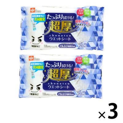 水の激落ちくん 超厚ウエットシート 1セット（20枚入×6個） レック（イチオシ）
