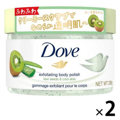 PayPayポイント大幅付与 ダヴ（Dove）クリーミースクラブ キウイ＆アロエ 298g 2個 ユニリーバ